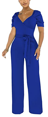 Mono largo de fiesta XL que estiliza con pantalones anchos y manga corta