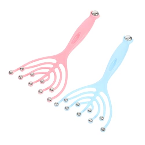 NOLITOY 2 Pettini Massaggianti Manuali A 9 Artigli Pettine Massaggiatore Per La Testa Pettine Massaggiante Per Il Cuoio Capelluto A 9 Artigli Dispositivo Per Massaggio Alla Testa
