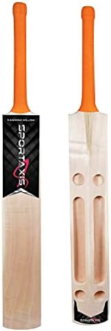 SPORTAXIS Basic Himachal Willow Scooped Cricket Bat for Light Tennis Balls