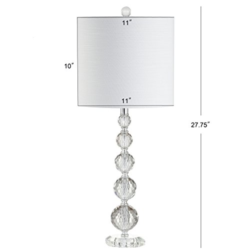 Jonathan Y JYL5002A-SET2 Nala 28.5 Inch Crystal Led Table Lamp Transitional Glam Bedside Desk Nightstand Lamp For Bedroom Living Room Office College Bookcase Led Bulbs Included, Clear/Chrome thumb #2