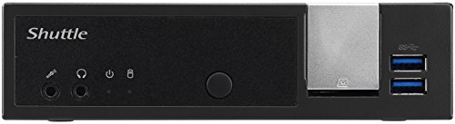 Shuttle XPC Slim DL10J Mini Computer System Intel Gemini Lake Celeron J4005 4G/LTE connectivity optional Fan less DDR4 SODIMM Max 8GB black