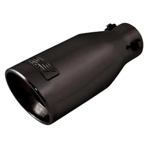 DC Sports EX-1012B Performance Bolt-On Resonated Muffler Slant Tip with Clamps and Adapters for Fitment on Most Cars…