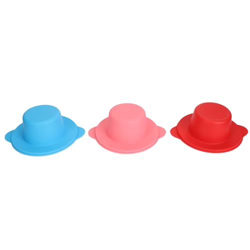 3-Piece Silicone Wax Melting Bowl Set, Non-Stick Wax Warmer Replacement Pot, 3 Colors Combination Pack for Candle Making and Wax Melting