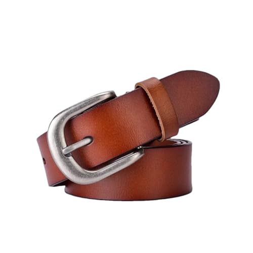 Women Leather Belt Solid Belt Pin Buckle Real Leather Belts For Jeans