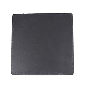 DOITOOL 25Cm Natuurlijke Leisteen Serveerschaal Kaas Tapas Dienblad Stenen Tafel Mat Serveerschaal (Vierkante)