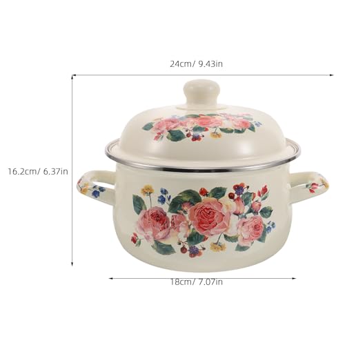 Pot Émail Rétro COLLBATH de Qualité Supérieure pour Bouillon Parfait - 3