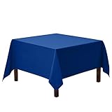 Gee Di Moda Square Tablecloth - 70 x 70 Inch Royal Blue Table Cloth for Medium Square or Round Tables - Heavy Duty Washable Fabric - for Buffet Table, Holiday Party, Dinner, Wedding & Baby Shower