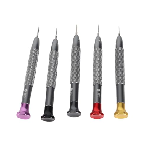 5Pcs Watch Screwdriver Set | High Carbon Steel Expert Repair Kit for Watches/Glasses/Bands | - Oxidation Sturdy Tools with 5 Flat Head Sizes & Storage Box2