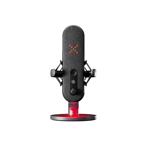 Image of SteelSeries Alias USB Mic for PC - 3x Bigger Capsule for Gaming, Streaming and Podcasting - Sonar for Streamers Audio Software - AI Noise Cancelling - LED Mute & Level Monitoring - Shock Mount - Black