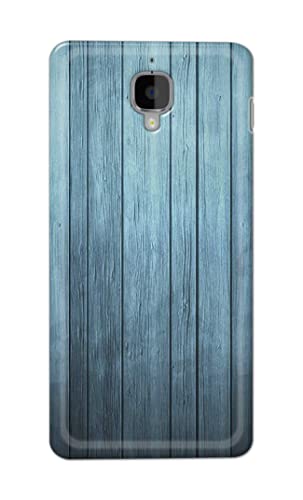 Image of Printed Hard Back Cover Case for OnePlus 3T | One Plus 3 Back Cover (Wooden Blue) -1302
