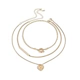 🖖HALSKETTE METAIL: Diese Damenkette besteht aus Metalllegierung und die Halskette hat einen einzigartigen Stil, sie sieht stilvoll und schön aus und ist sehr angenehm zu tragen.