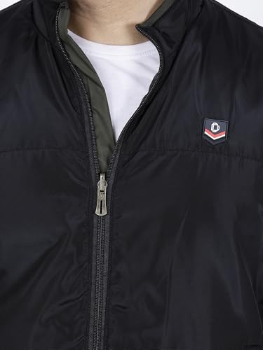 Image of Dollar Full Sleeves Bomber Jacket for Men | TPU Men's Standing Collar Lightweight Winter Jacket, Regular Fit