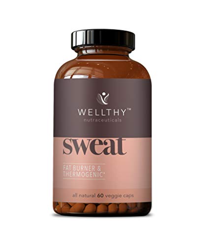 Wellthy Sweat Thermogenic Fat Burner Pills - All Natural Metabolism Booster and Appetite Suppressant for Men and Women - Increased Metabolism Supplement That Helps Promote Increased Weight Loss