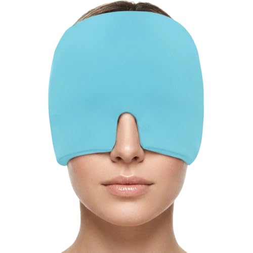 Image of Migraine Relief Cap, Hot & Cold Gel Therapy, Full Head Coverage, Reusable, for Stress, Sinus & Tension Relief