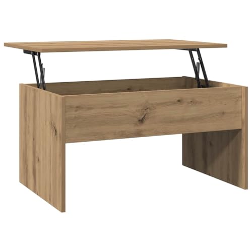 Table basse chêne artisanal pour ranger vos télécommandes et optimiser le salon