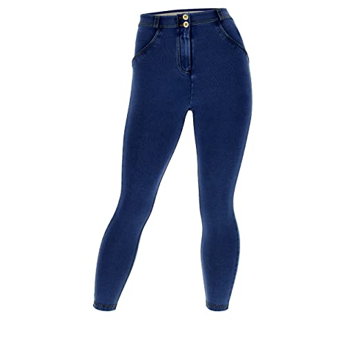 Taglia: Large FREDDY - Jeggings Push Up WR.up® 7/8 Curvy con Gamba Superskinny, Denim Scuro, Large