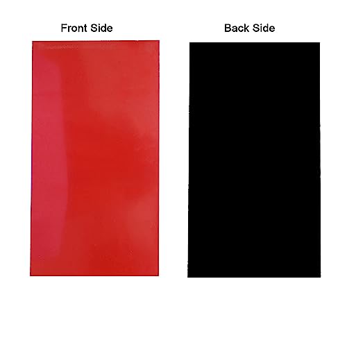 Image of XLNT TECH Engraving Blank Materials ABS Double Color Plastic Sheet, Red /Black (7 inch x 11 inch x .040 inch, 12 Pieces) for Interior Signs, Badges.