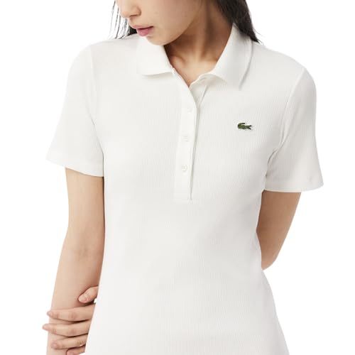 Lacoste Womens Long Ribbed Cotton Polo Dress2