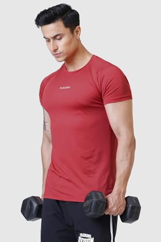 Image of FUAARK Men Solid Round Neck Slim Fit Tshirt