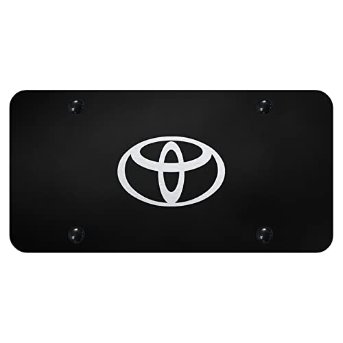 Au-TOMOTIVE GOLD Laser Etched Logo License Plate for Toyota (Rugged Black)