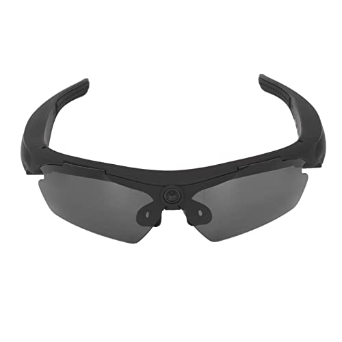 Gafas de Cámara, Gafas de Sol de Vídeo 1080P Full HD, Gafas de Cámara de Tiro Portátiles con Lentes Polarizadas, Grabación de Audio Y Vídeo, para Ciclismo, Senderismo, Caza, Regalos(Negro)