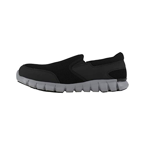Reebok Mens Sublite Cushion Work Safety Toe Athletic Slip-on Work & Safety Shoe, Black, 11.5 Wide US