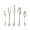 Fortessa San Marco Flatware 20 Piece Place Setting Antique Silver
