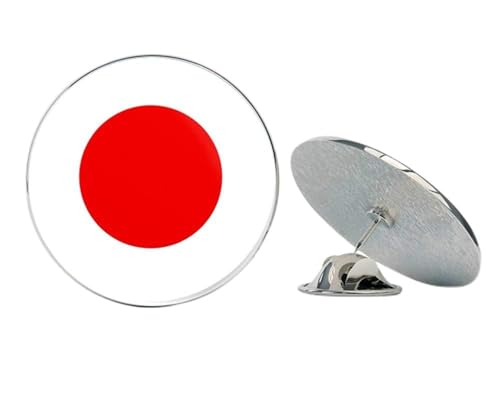 Japan Flag Round Metal 0.75