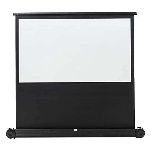 サンワダイレクト プロジェクタースクリーン 60インチ 16:9 自立 パンタグラフ式 床置き 移動ローラー付 100-PRS013