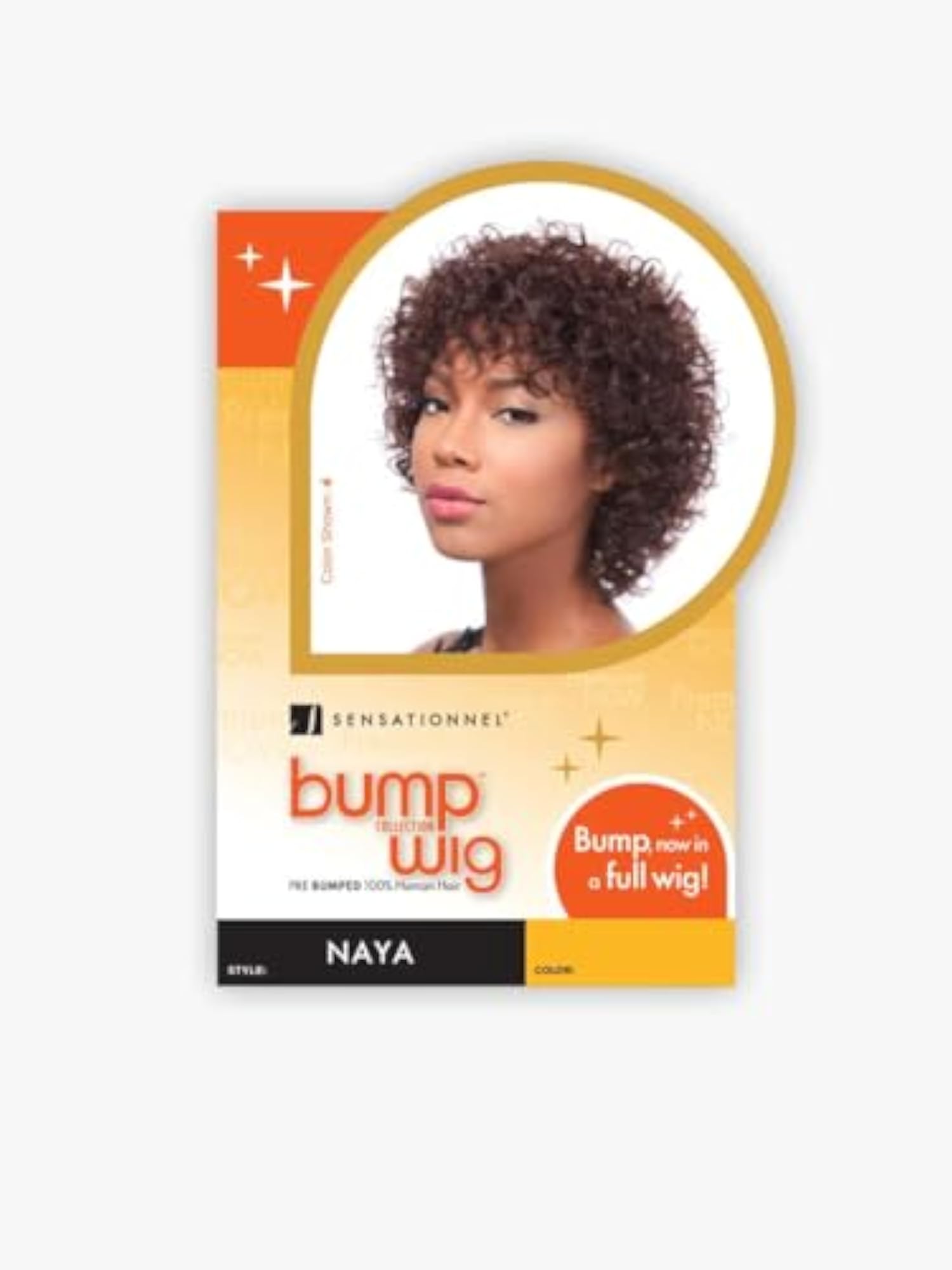 Human Hair Bump Wig - NAYA, Dark Brown