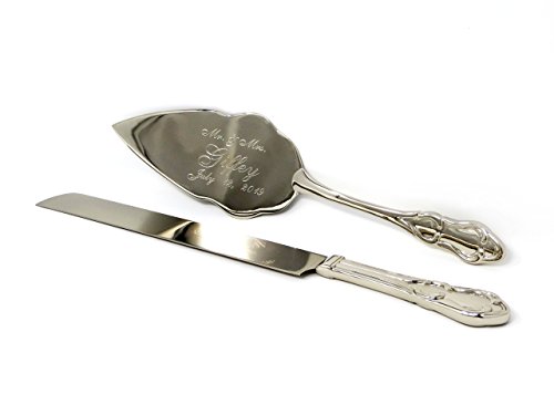 Personalized Wedding Cake Server And Knife Set- Wedding Gift- Wedding Accessory- Bridal Shower- Rehearsal #TOP4