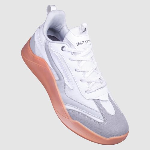Image of Impakto para X Court Men's Sneakers | Lightweight & Cushioned Insole | Lace-Up Shoes for Casual Outings,Walking & Gym | Anti-Skid Rubber Sole for Non-Marking Activity