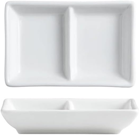 Bowl for Sauce White Ceramic Seasoning Dish Sushi Soy Sauce Molecular Cuisine Tableware(Small)