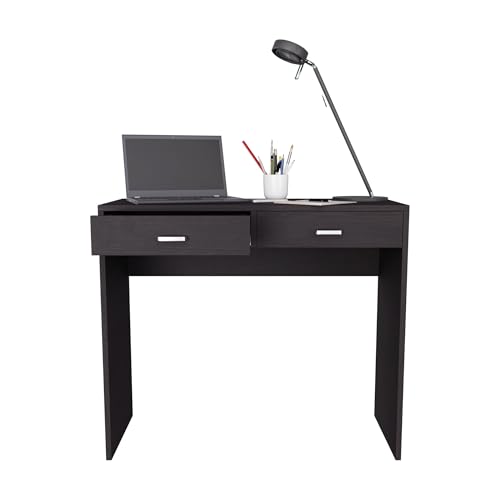 Image of VIKI Engineered Wood Computer Table, Study Table, Desks with 2 Drawers for Adults /Students, Office Home | TEZU | Wenge, 80W x 75H x 40D | 1 Year Warranty