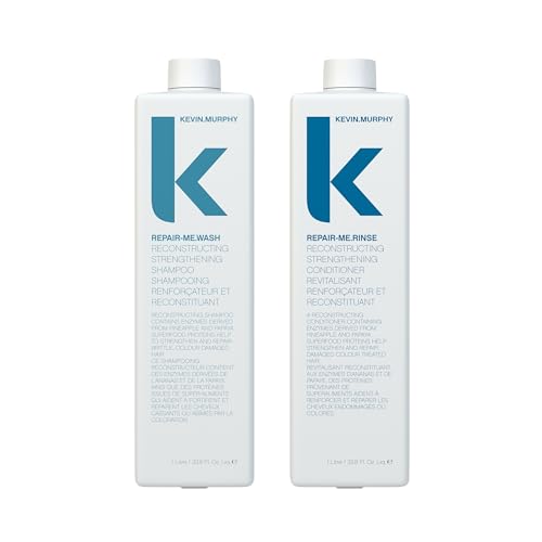 KEVIN.MURPHY REPAIR-ME.WASH & RINSE - Moisturising Hair Repair Shampoo - Hair Repair Conditioner - For All Hair Types Needing Repair - Sulphate & Paraben Free - 1 L / 33.8 fl oz - 2 Pack
