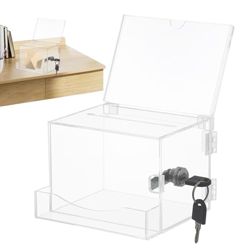Boîtes à suggestions compactes et urnes sécurisées en plexiglas transparent - 8