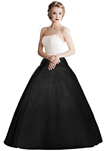 XinChangShangMao Women Crinoline Underskirt Skirt Full Floor Length Petticoat Slips for Wedding Dress