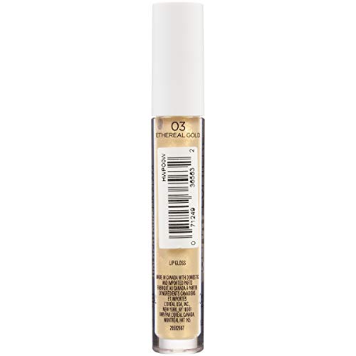 L'oreal Paris Makeup Infallible Galaxy Lumiere Holographic Lip Gloss, Loaded With Iridescent Pearls, Wear Alone Or As A Topper To Your Favorite Lipstick, Ethereal Gold, 0.1 Fl; Oz. #TOP1
