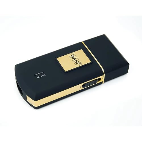 Wahl Travel Shaver Gold Edition- Schnurloser und wiederaufladbarer Elektrorasierer für Männer, ideal für Reisen, zum Schneiden von Haaren und Bart, kompakt und tragbar