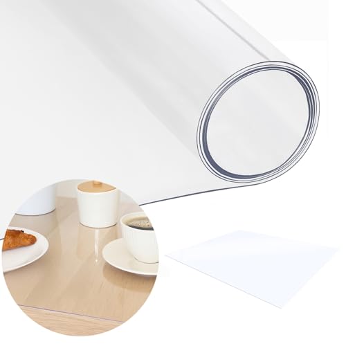 Alfombrilla protectora transparente para el suelo, 100 x 140 cm, 0,5 mm, PVC, para silla de oficina, laminado, parqué, alfombra, protección para el suelo, alfombrilla resistente al calor, duradera en