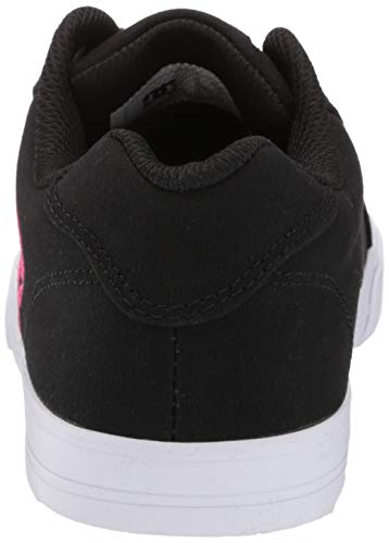 DC girls Chelsea Skate Shoe, Black/Pink Stencil, 12 Little Kid US3
