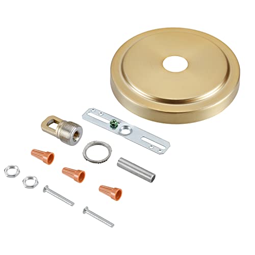 Aspen Creative 21508-41, Transitional Chandelier & Light Fixture Canopy Kit w/Collar Loop, Warm Brass, 5-1/2" Diameter, 1" Center Hole by Aspen Creative - Used condition - CA$29.67