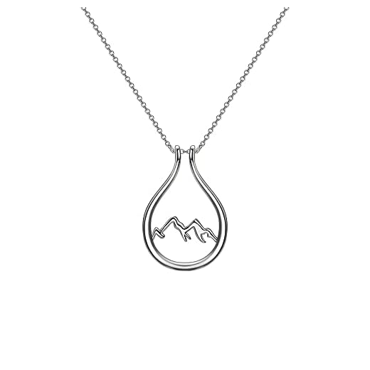 HARMONY BOLA Berg Ringhalter Halskette Hochzeit und Verlobungsring Halter Halskette Geschenk für Frau Frauen Mutter Tochter