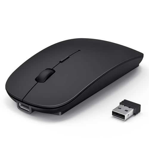 Image of TECKNET Wireless Mouse, 4800 DPI Rechargeable Bluetooth Mouse for Laptop