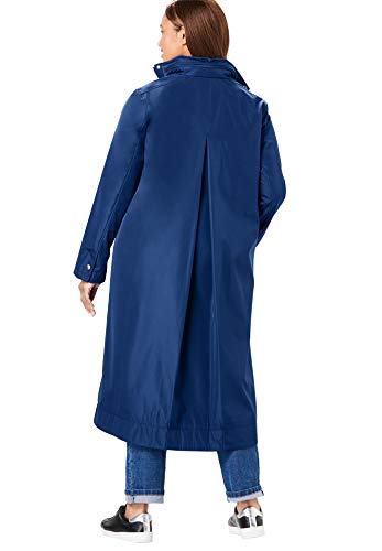 Woman Within Women's Plus Size Water Control Long Raincoat Coat - 24 W, Classic Red #TOP3