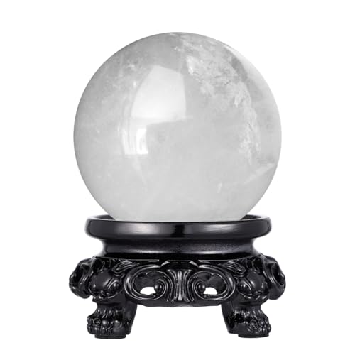Support de boule de cristal socle en pierre pour lithothérapie