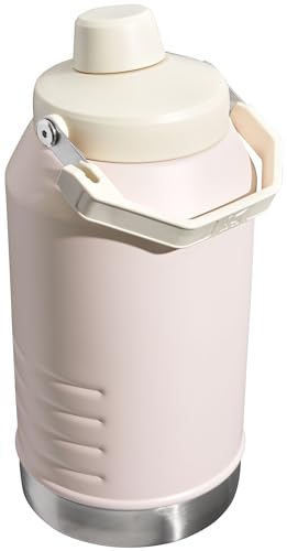Image of Stanley Iceflow Fast Flow Jug | Recycled Stainless Steel Water Tumbler | Keeps Drink Cold and Iced for Hours | Easy Carry Handle | 96 OZ | Rose Quartz