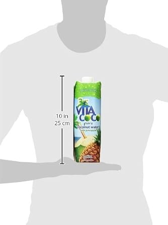 Vita Coco Coconut Water, Pineapple, 33.8 Ounce (Pack of 6)