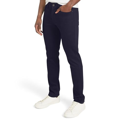 's Liberty Flex 5 Pocket Slim Fit Stretch Waist Knit Denim Pants, Navy, 34w X 32l