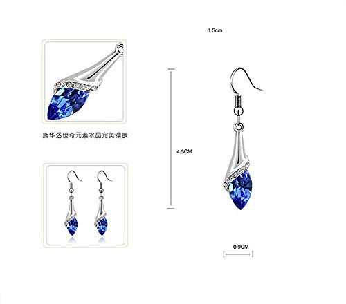 Yevison Conjunto de joias de diamante em forma de rolo pulseira de cristal brilhante colar brincos c